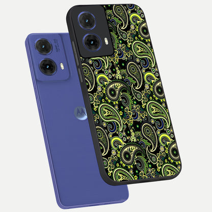  Green Lemon phone case For Moto G85 showing premium glass back cover with detailed artwork