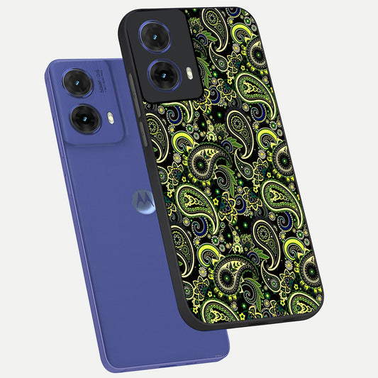 Green Lemon phone case For Moto G85 showing premium glass back cover with detailed artwork