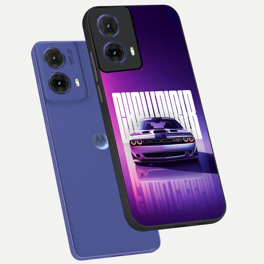  Midnight Muscle Ride phone case For Moto G85 showing premium glass back cover with detailed artwork