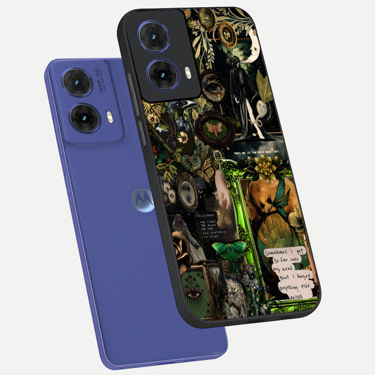  Mystic Woods Secret phone case For Moto G85 showing premium glass back cover with detailed artwork