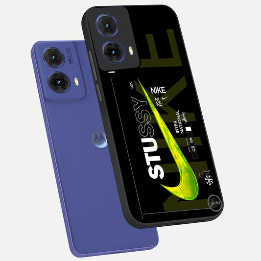  Neon Street Edition phone case For Moto G85 showing premium glass back cover with detailed artwork