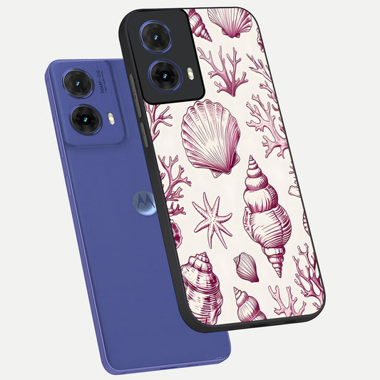  Pink Power Sparks phone case For Moto G85 showing premium glass back cover with detailed artwork