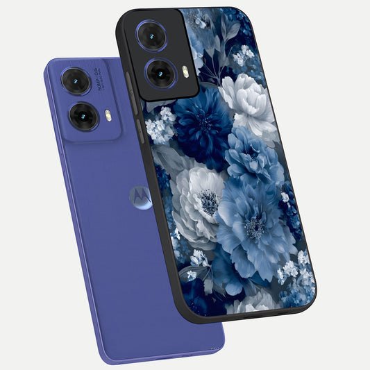  Royal Bloom Garden phone case For Moto G85 showing premium glass back cover with detailed artwork