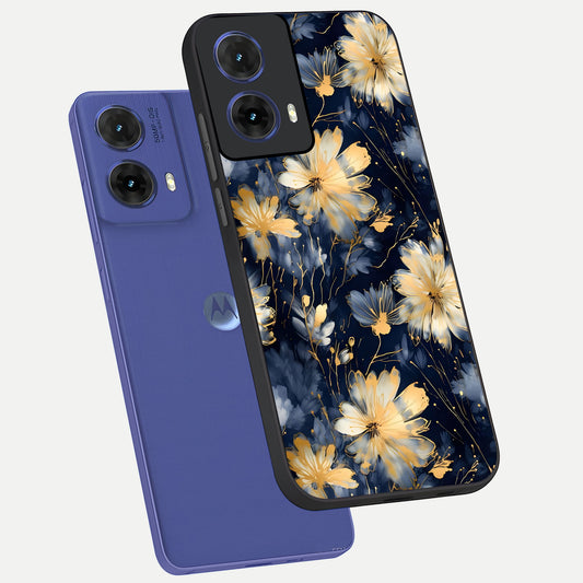  Royal Petal Dream phone case For Moto G85 showing premium glass back cover with detailed artwork