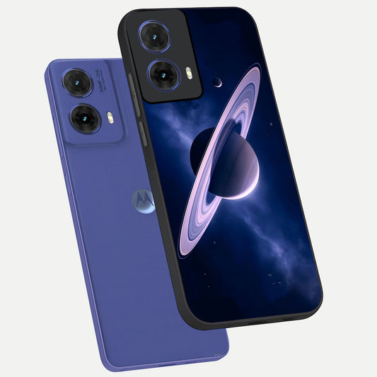  Saturn Ring Mystique phone case For Moto G85 showing premium glass back cover with detailed artwork
