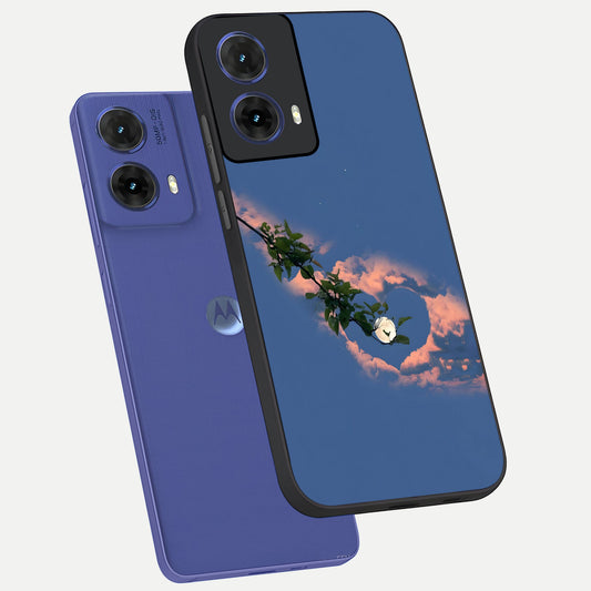  Sky Under Tree phone case For Moto G85 showing premium glass back cover with detailed artwork