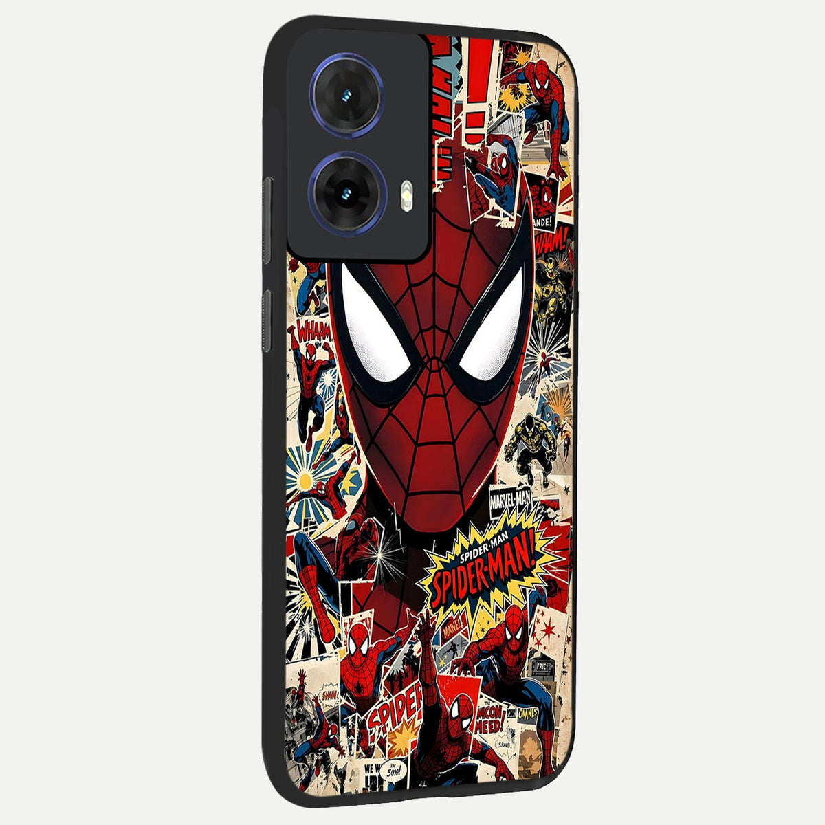  Aesthetic Wonder Spider back cover For Moto G85 slim fit glass case with vibrant aesthetic design