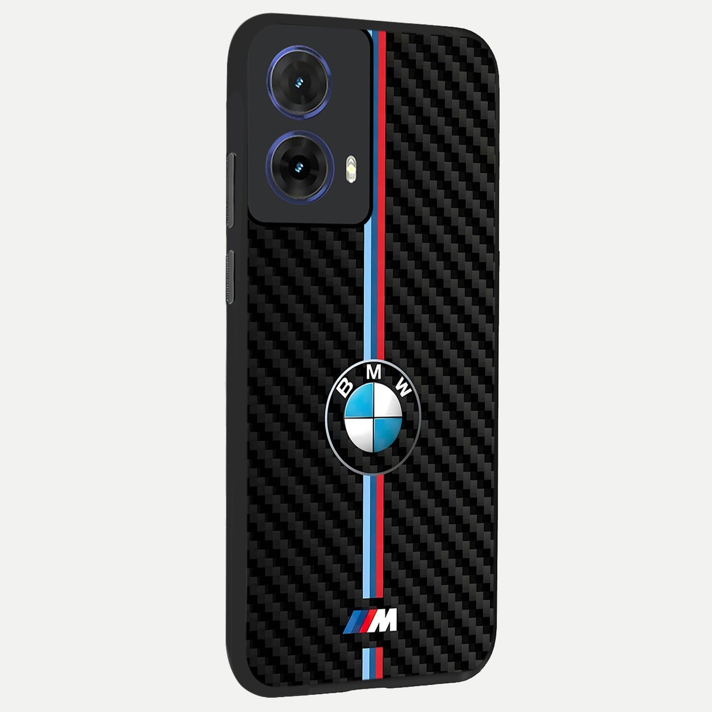  BMW Pattern back cover For Moto G85 slim fit glass case with vibrant aesthetic design
