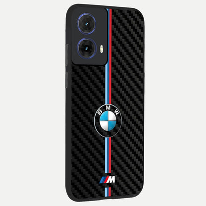  BMW Pattern back cover For Moto G85 slim fit glass case with vibrant aesthetic design