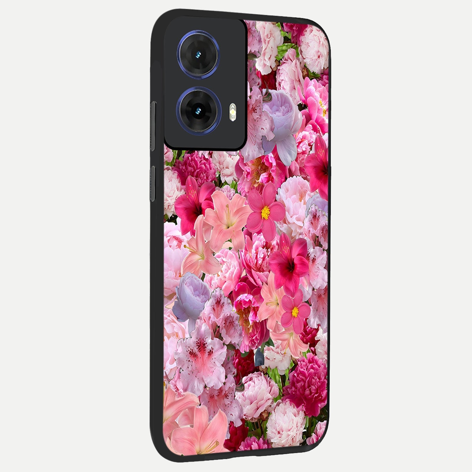  Bloom Crush Fantasy back cover For Moto G85 slim fit glass case with vibrant aesthetic design