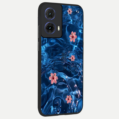  Bloom Thread Art back cover For Moto G85 slim fit glass case with vibrant aesthetic design
