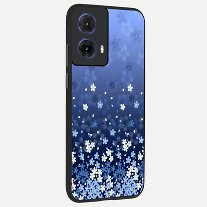  Blue Starry back cover For Moto G85 slim fit glass case with vibrant aesthetic design