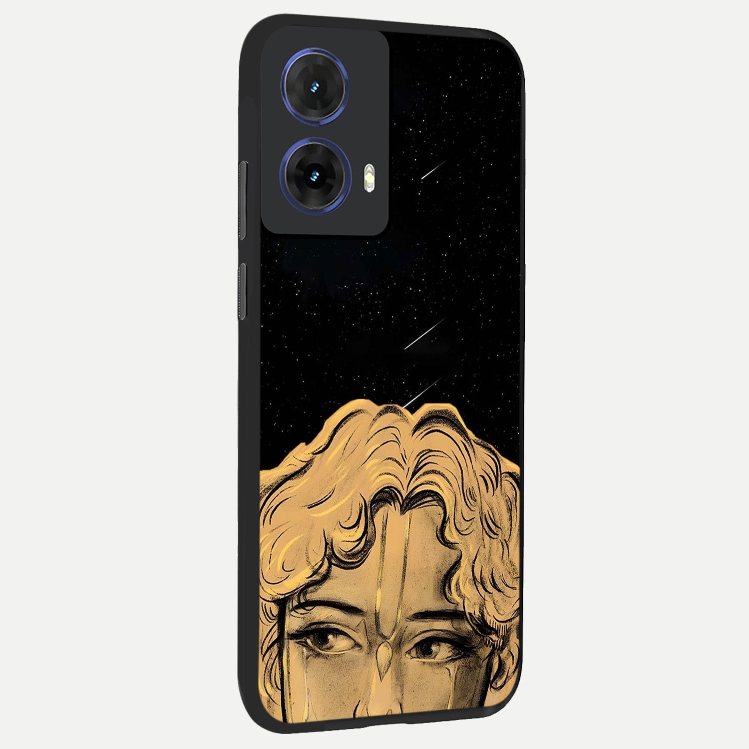  Celestial Gods Plan back cover For Moto G85 slim fit glass case with vibrant aesthetic design