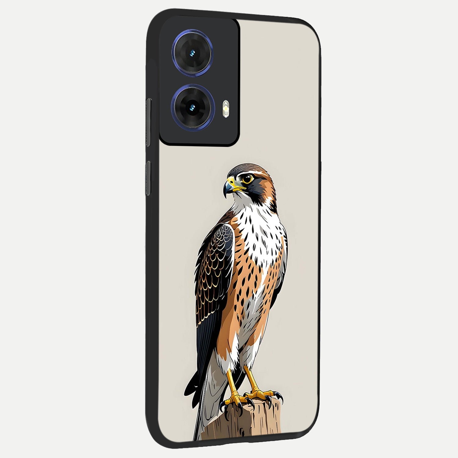  Clever Eagle back cover For Moto G85 slim fit glass case with vibrant aesthetic design