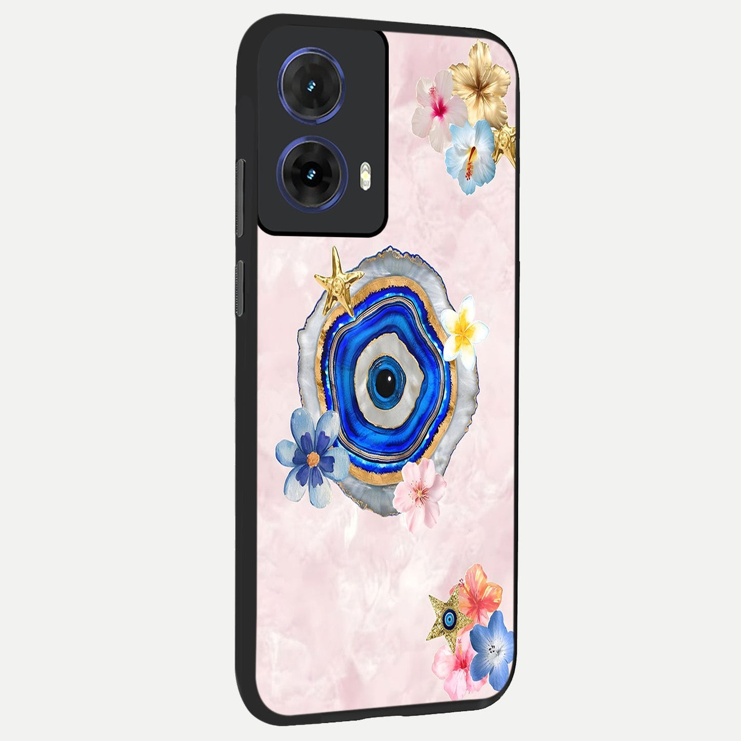  Divine Aura Bloom back cover For Moto G85 slim fit glass case with vibrant aesthetic design