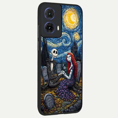  Eternal Night Love back cover For Moto G85 slim fit glass case with vibrant aesthetic design