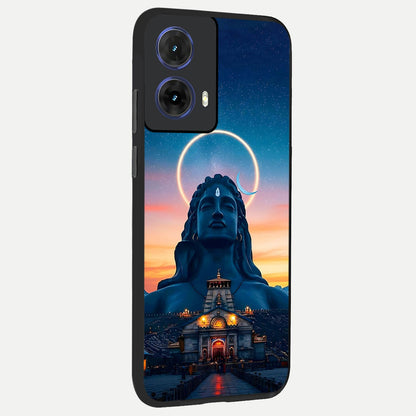  Eternal Shiva Aura back cover For Moto G85 slim fit glass case with vibrant aesthetic design