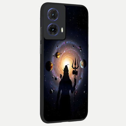  Galactic Shiva Vision back cover For Moto G85 slim fit glass case with vibrant aesthetic design