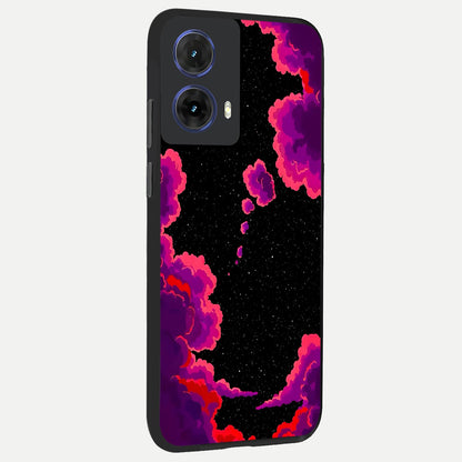  Galaxy Dream Frame back cover For Moto G85 slim fit glass case with vibrant aesthetic design