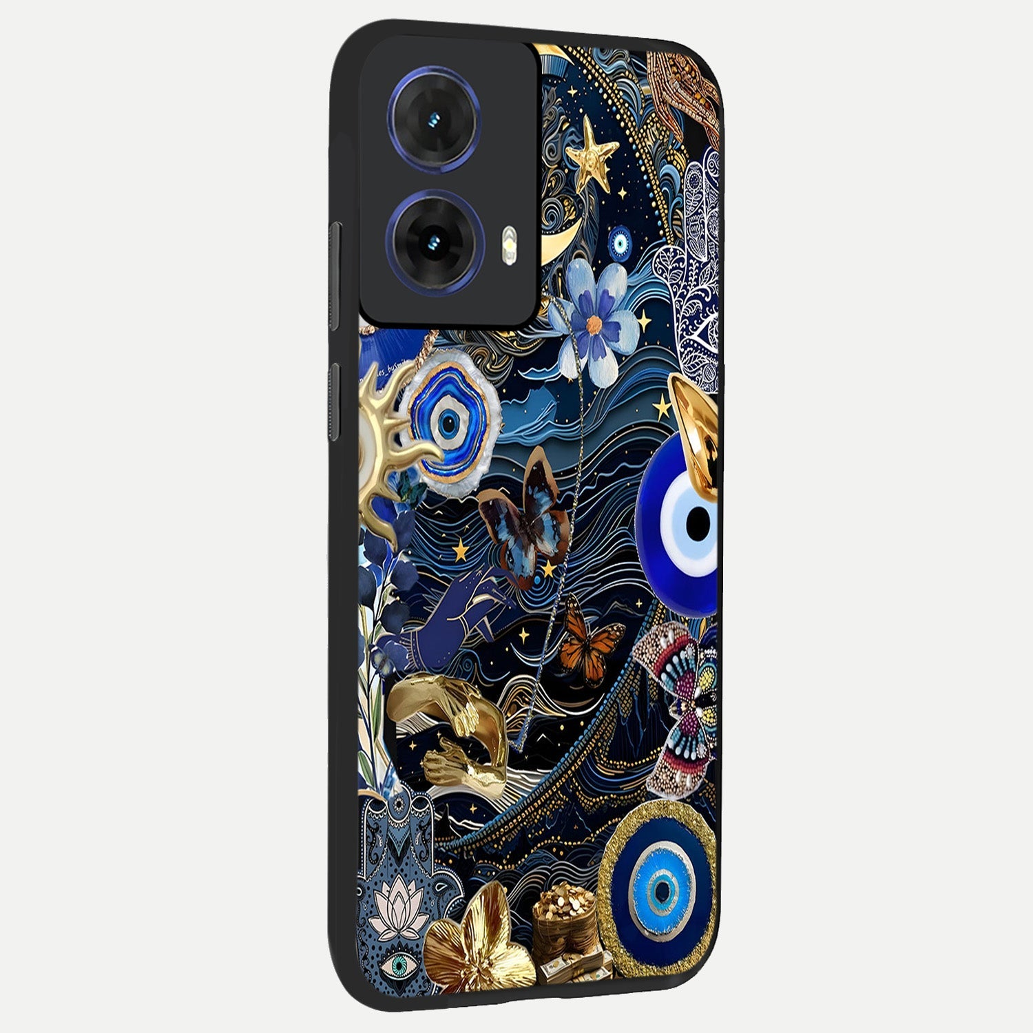  Golden Moon Magic back cover For Moto G85 slim fit glass case with vibrant aesthetic design