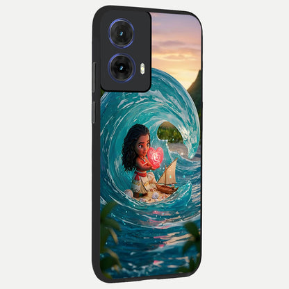  Heart of Ocean back cover For Moto G85 slim fit glass case with vibrant aesthetic design