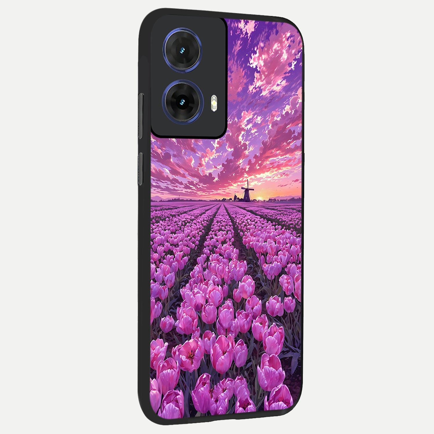  Lavender Dream Skies back cover For Moto G85 slim fit glass case with vibrant aesthetic design
