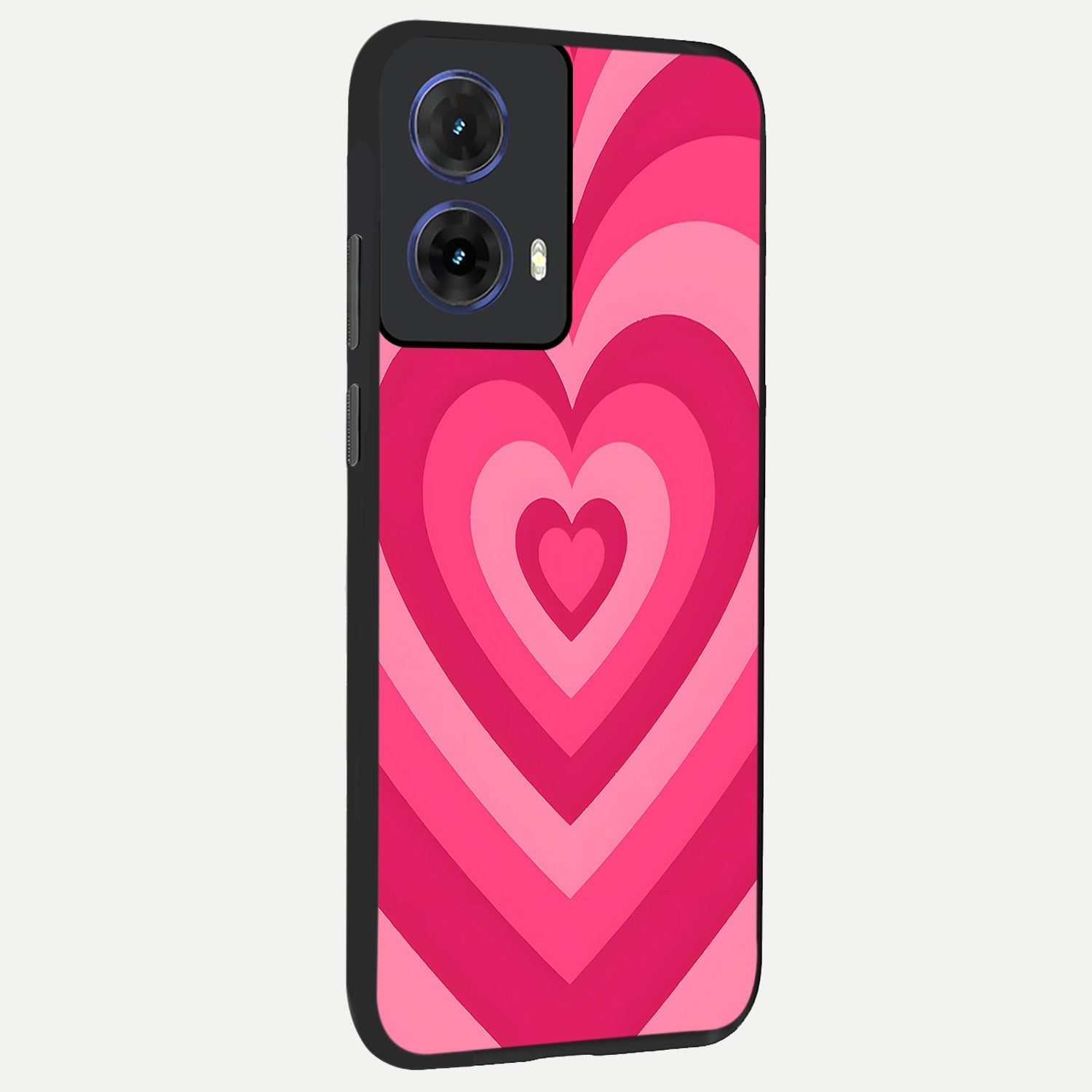  Layered Love Hearts back cover For Moto G85 slim fit glass case with vibrant aesthetic design