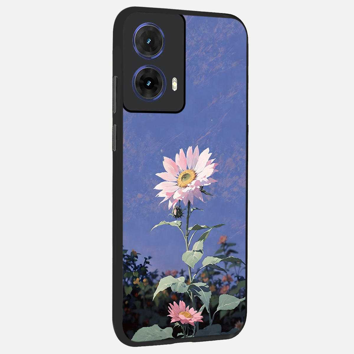  Pink Shells Outline back cover For Moto G85 slim fit glass case with vibrant aesthetic design