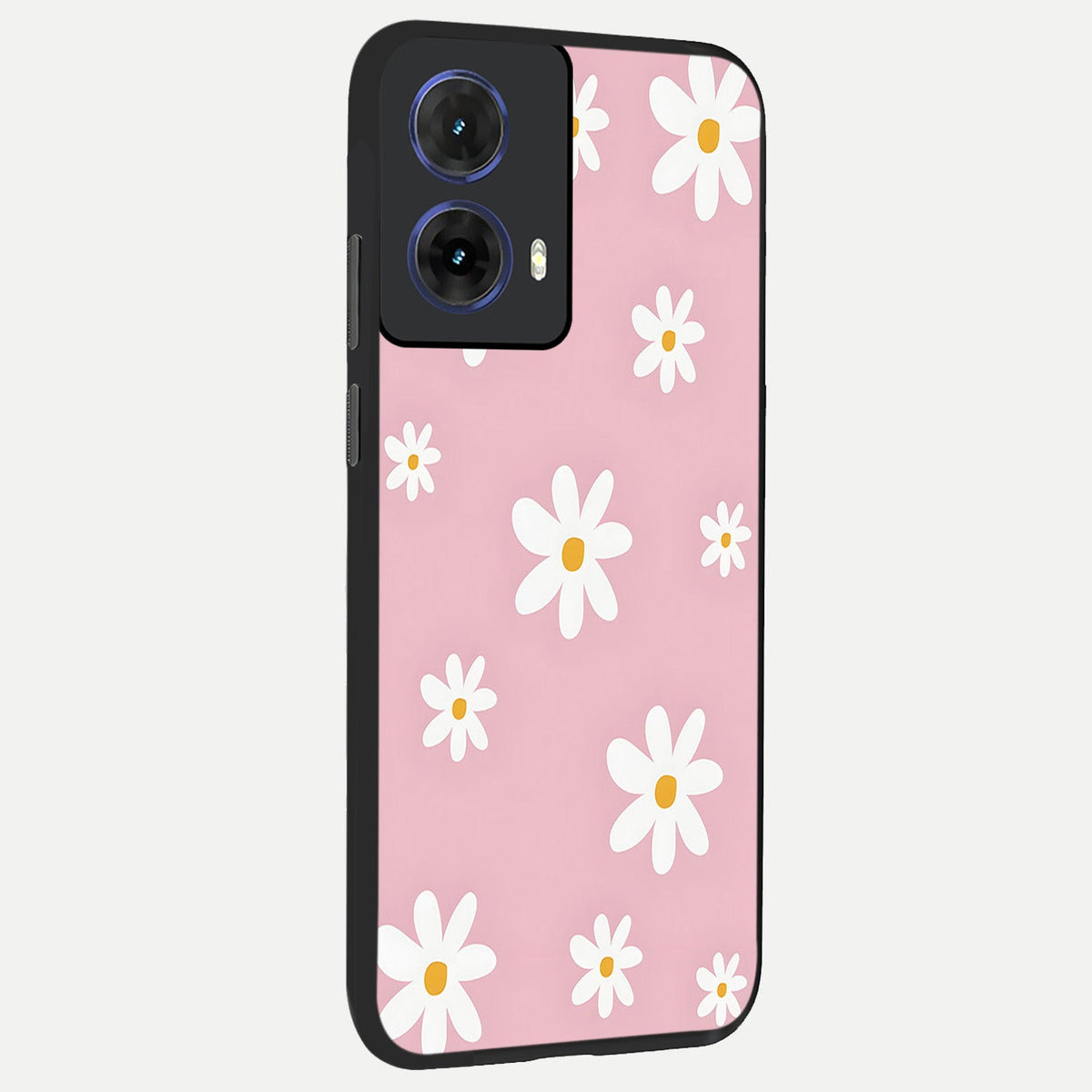  Soft Daisy Bliss back cover For Moto G85 slim fit glass case with vibrant aesthetic design