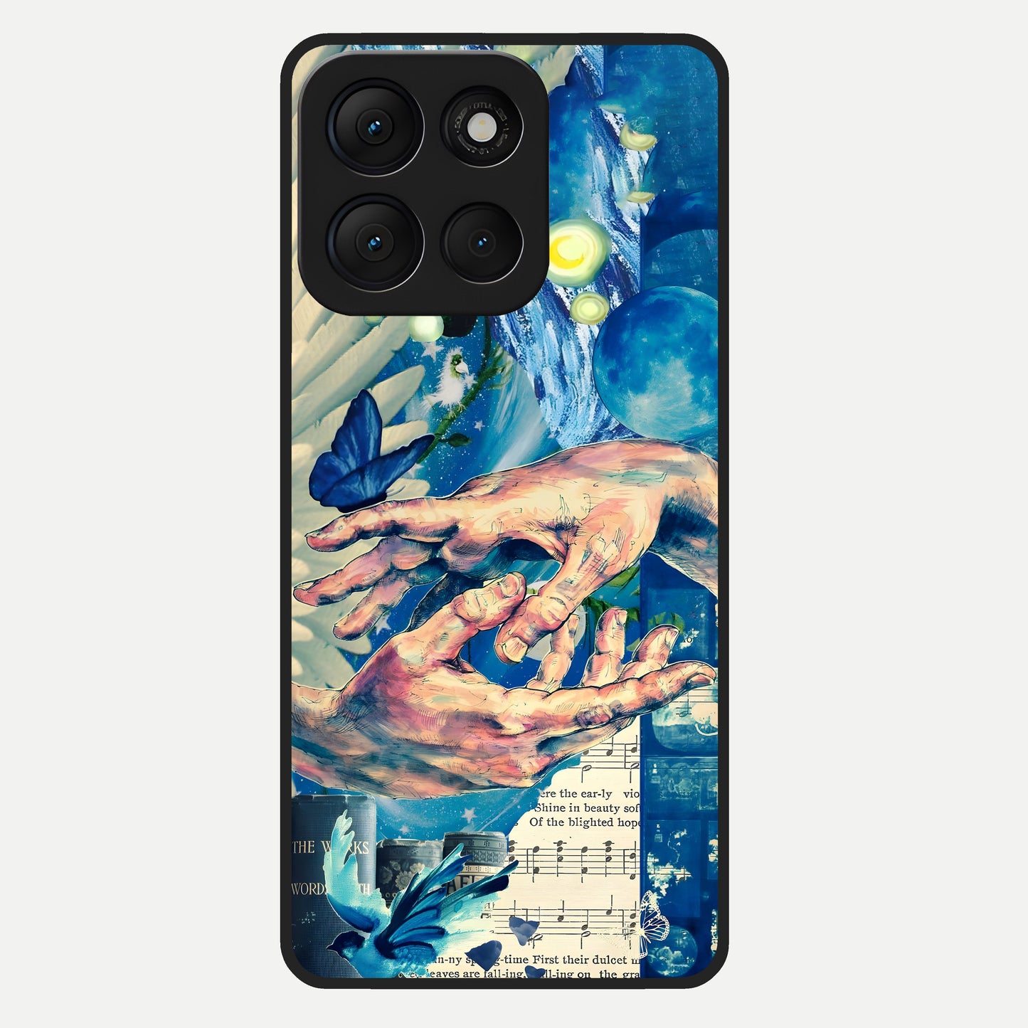  Aesthetic Divider Glass Case For Moto G86 Power back cover – full design glossy printed glass finish