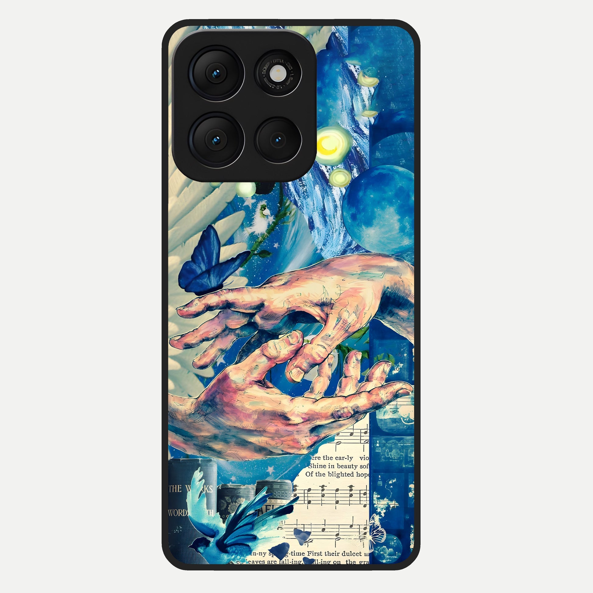  Aesthetic Divider Glass Case For Moto G86 Power back cover – full design glossy printed glass finish