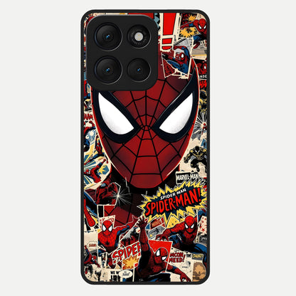  Aesthetic Wonder Spider Glass Case For Moto G86 Power back cover – full design glossy printed glass finish