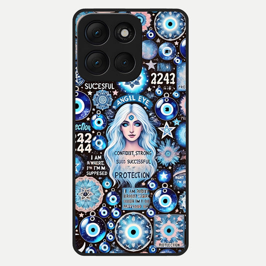  Angel Aura Shield Glass Case For Moto G86 Power back cover – full design glossy printed glass finish