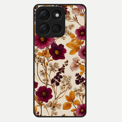  Autumn Wine Bloom Glass Case For Moto G86 Power back cover – full design glossy printed glass finish