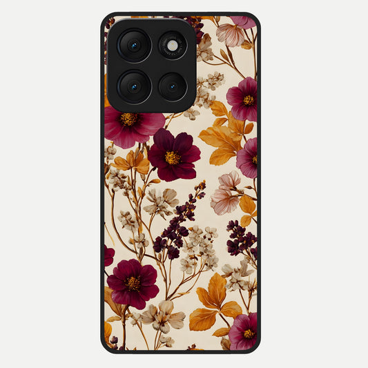  Autumn Wine Bloom Glass Case For Moto G86 Power back cover – full design glossy printed glass finish