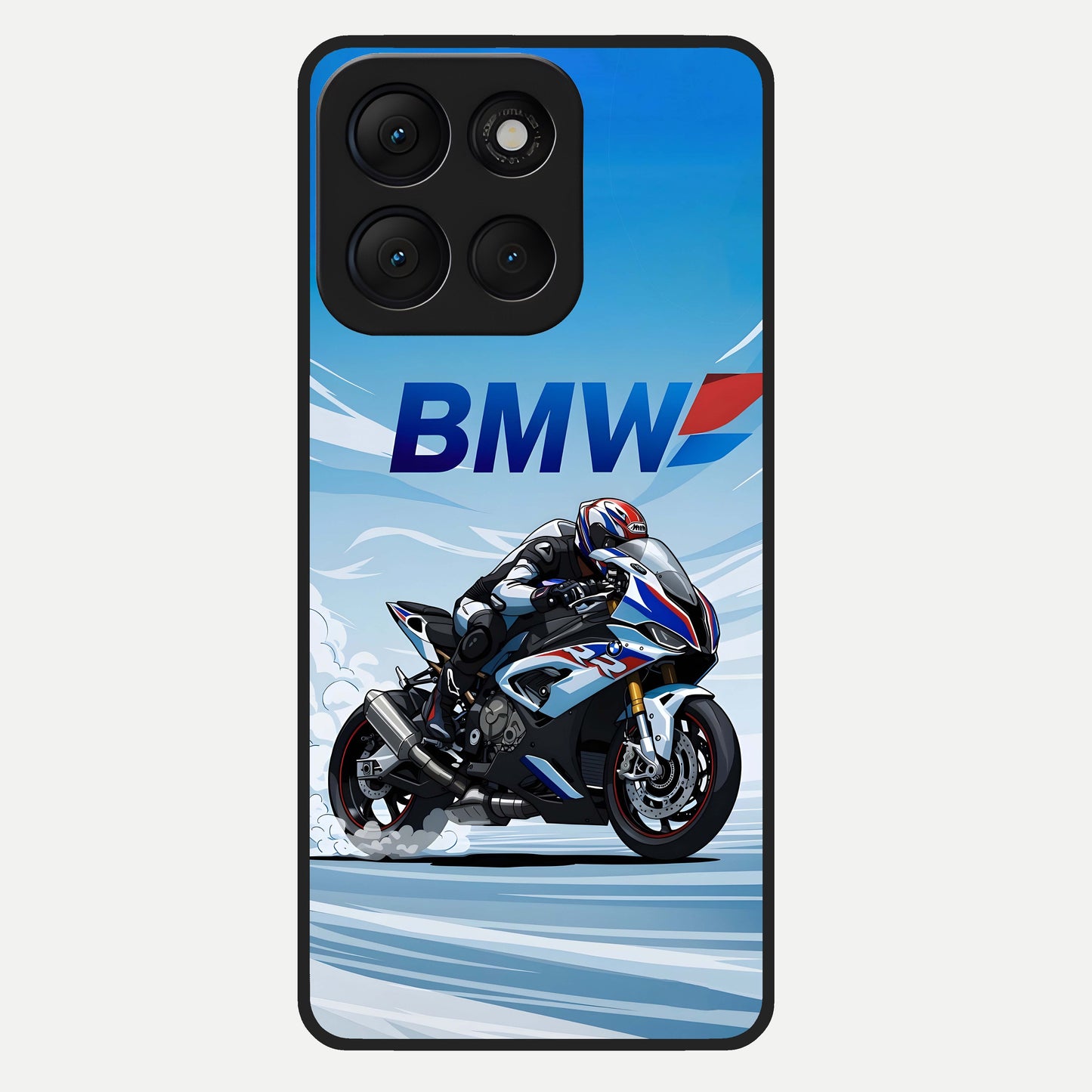  BMW Power Drift Glass Case For Moto G86 Power back cover – full design glossy printed glass finish