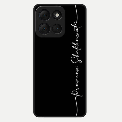  Black Tune Custom Name Glass Case For Moto G86 Power back cover – full design glossy printed glass finish