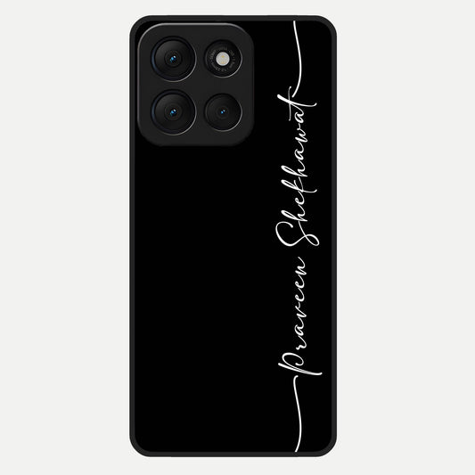  Black Tune Custom Name Glass Case For Moto G86 Power back cover – full design glossy printed glass finish