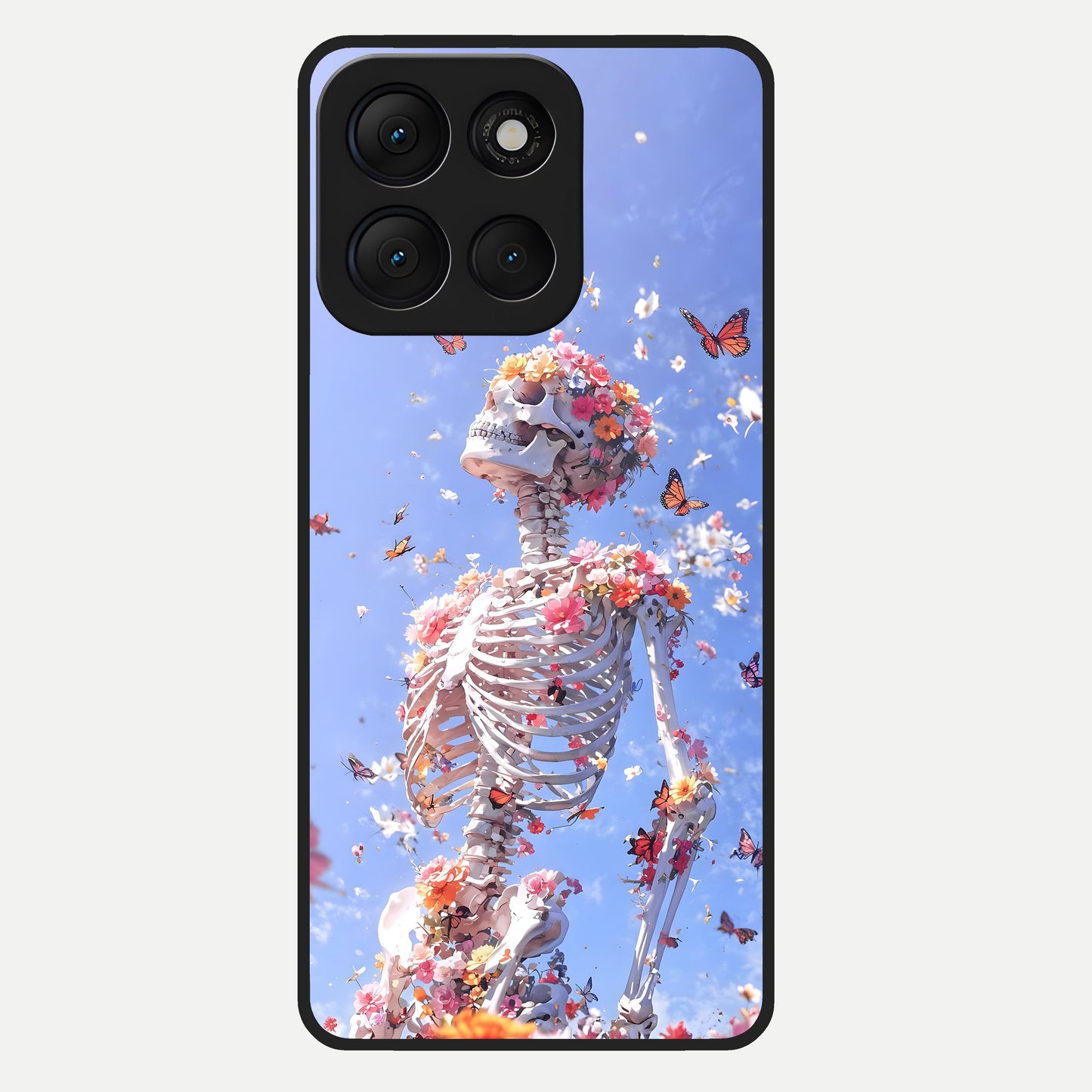  Bloom Beyond Bones Glass Case For Moto G86 Power back cover – full design glossy printed glass finish