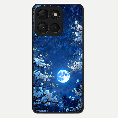  Blossom Moonlight Sky Glass Case For Moto G86 Power back cover – full design glossy printed glass finish