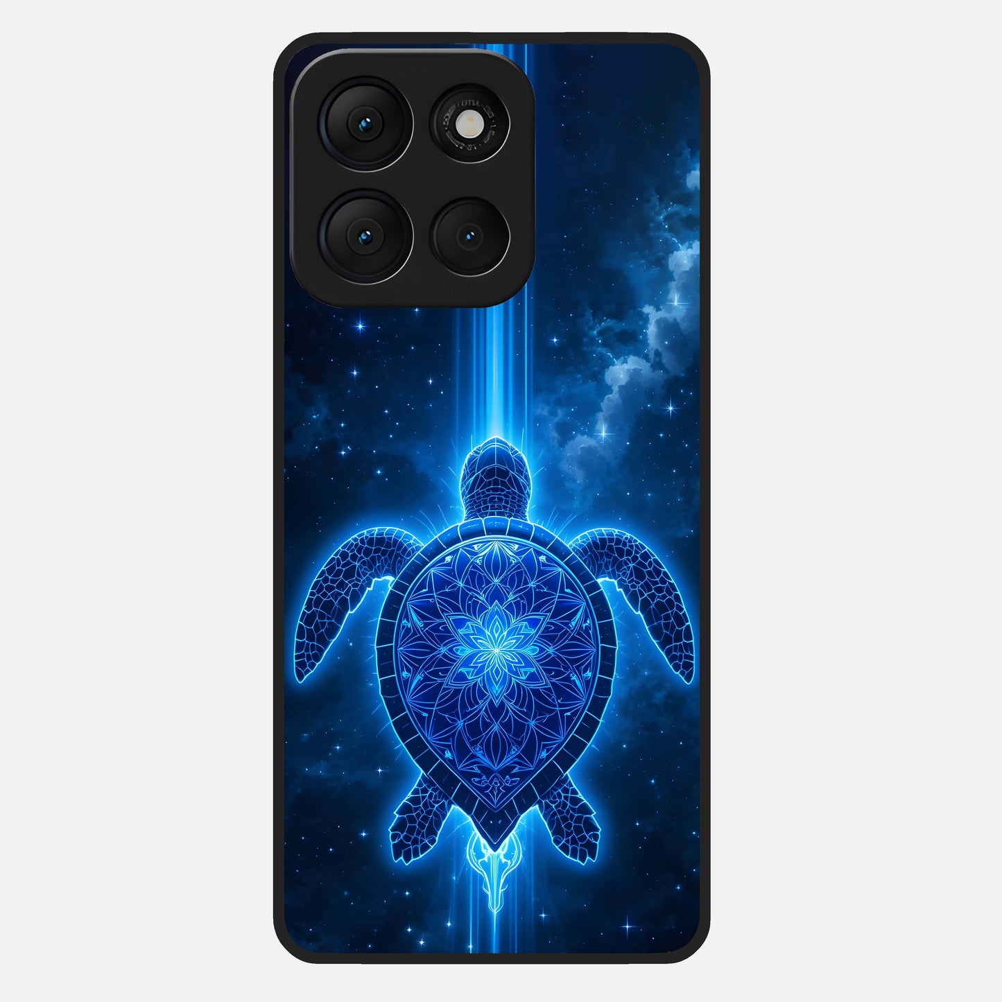  Blue Galaxy Turtle Glass Case For Moto G86 Power back cover – full design glossy printed glass finish