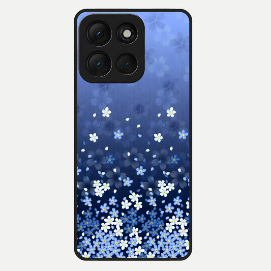  Blue Starry Glass Case For Moto G86 Power back cover – full design glossy printed glass finish