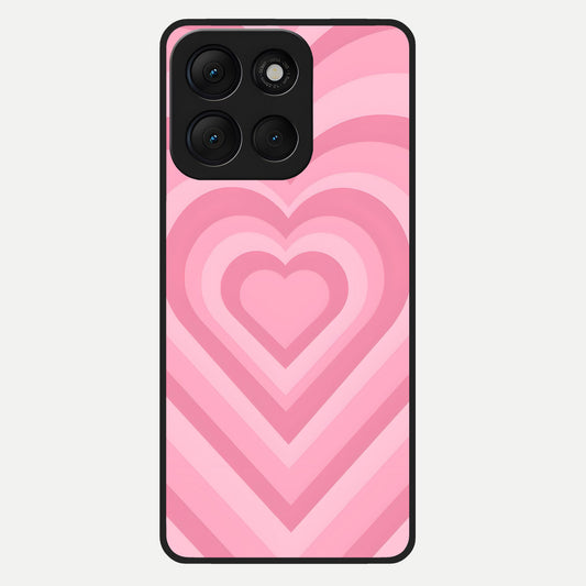  Blush Heart Waves Glass Case For Moto G86 Power back cover – full design glossy printed glass finish