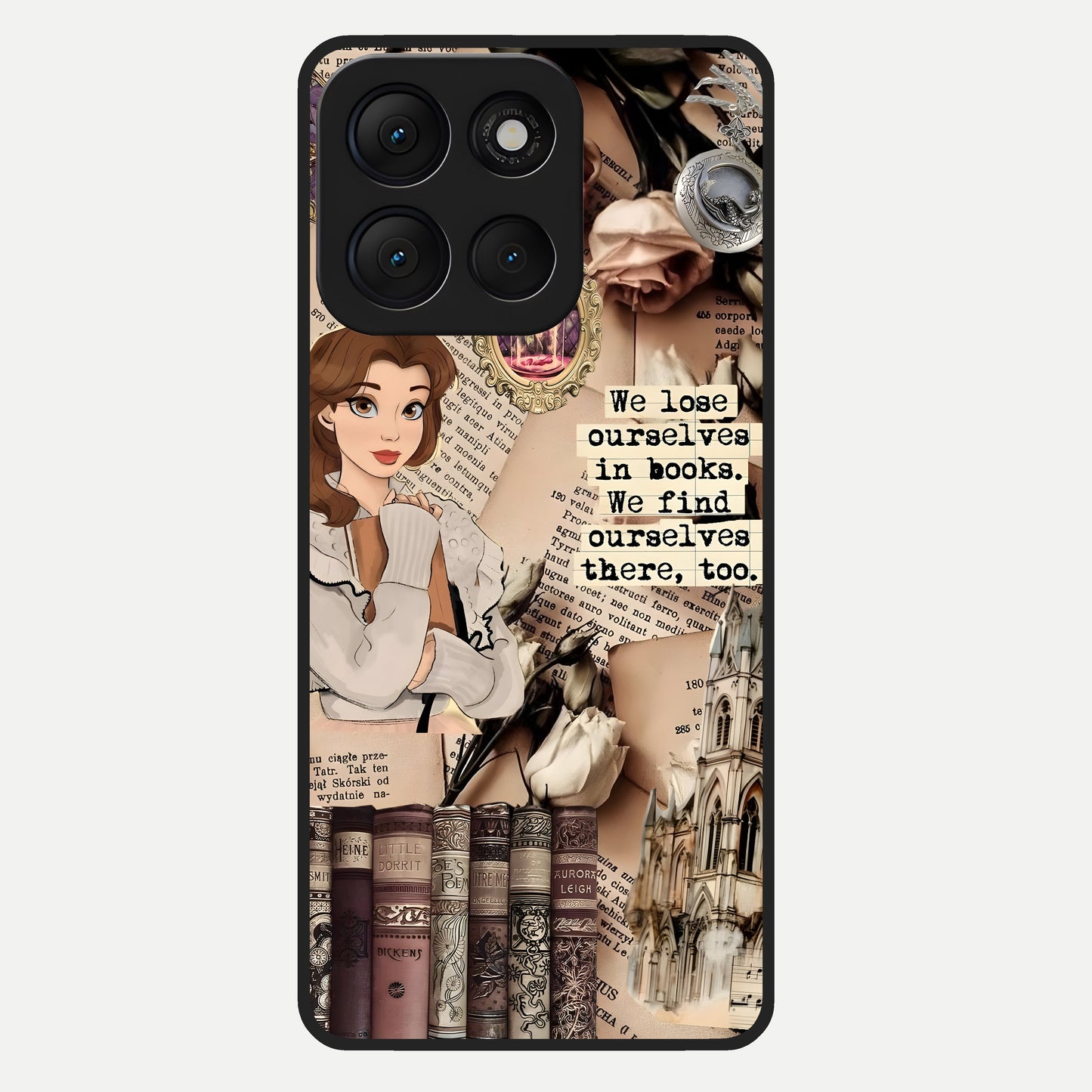  Bookish Dream World Glass Case For Moto G86 Power back cover – full design glossy printed glass finish