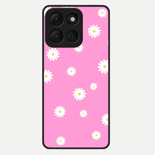  Bubblegum Daisy Pop Glass Case For Moto G86 Power back cover – full design glossy printed glass finish