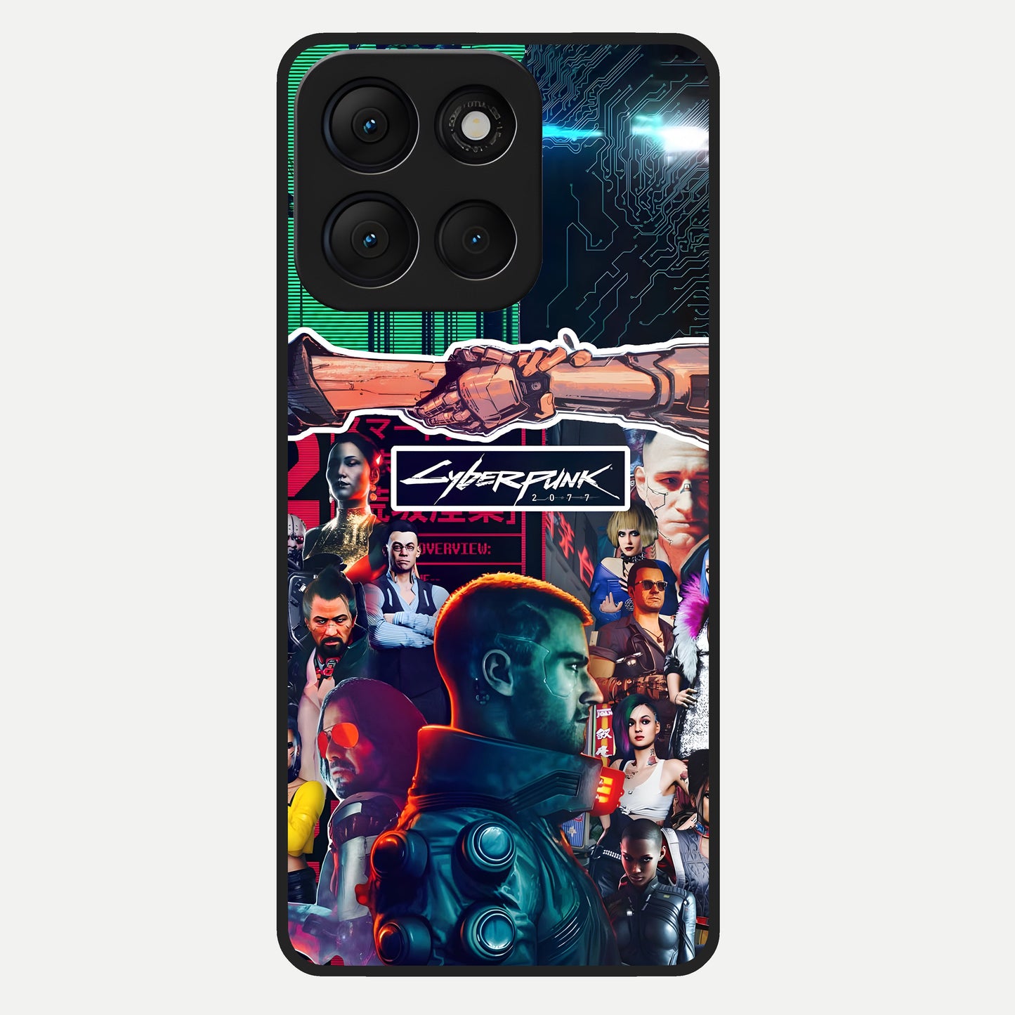  CYBERPUNK Legacy Glass Case For Moto G86 Power back cover – full design glossy printed glass finish