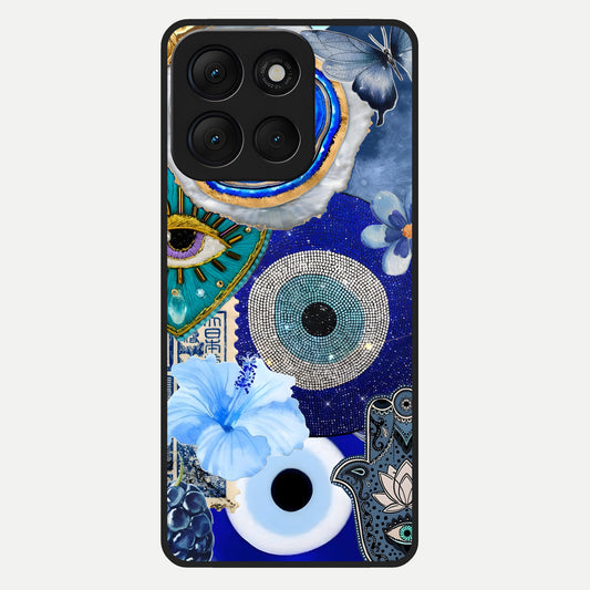  Celestial Blue Vision Glass Case For Moto G86 Power back cover – full design glossy printed glass finish