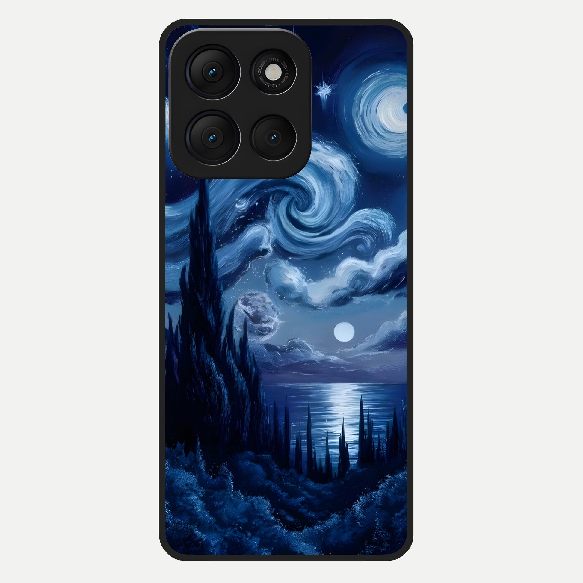  Celestial Dream Van Gogh Glass Case For Moto G86 Power back cover – full design glossy printed glass finish