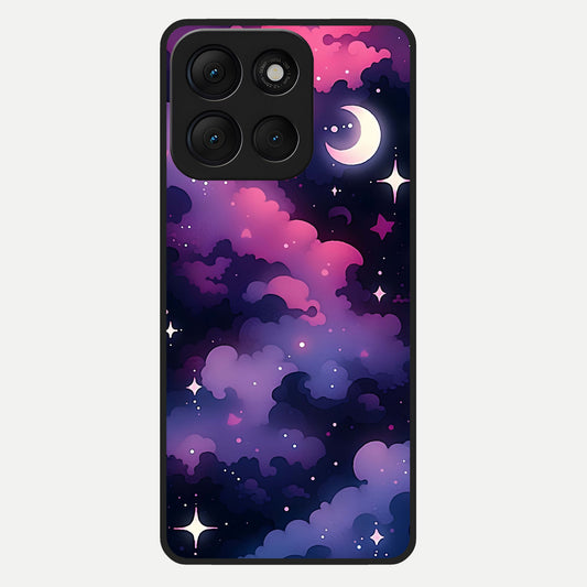  Celestial Moon Magic Glass Case For Moto G86 Power back cover – full design glossy printed glass finish