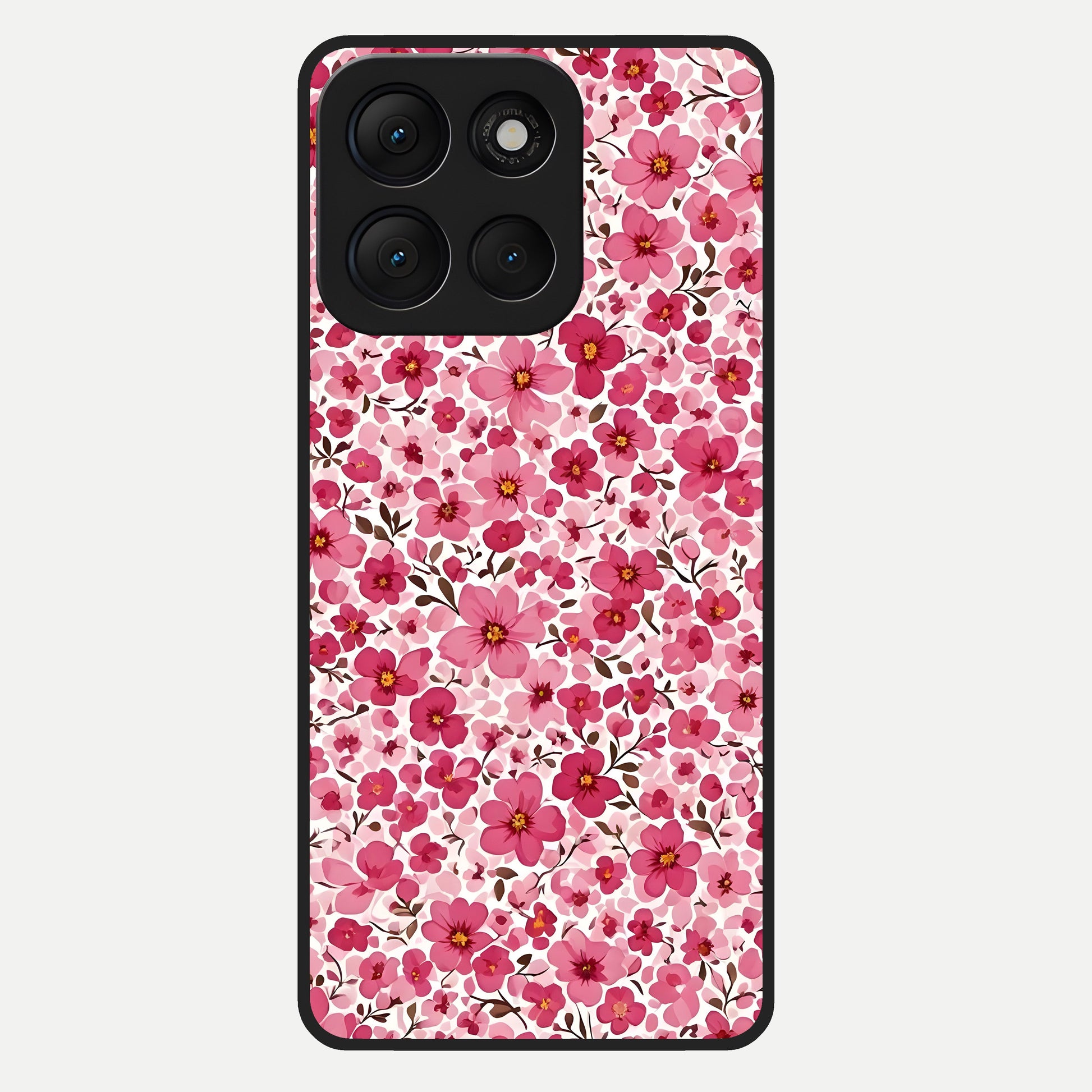  Cherry Blossom Charm Glass Case For Moto G86 Power back cover – full design glossy printed glass finish
